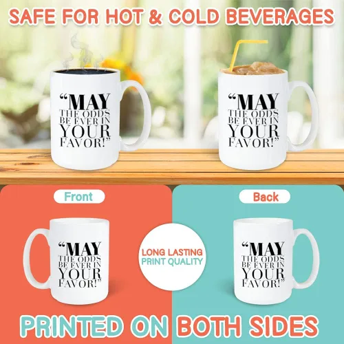 Vista 3 de Taza de café de película de ciencia ficción – May The Odds Be Ever In Your Favor – Adventure Dystopian Film Series Actor Actriz Novela Trilogy Fan