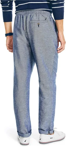 Vista 3 de Nautica Men's Classic Fit Drawstring Linen Pant