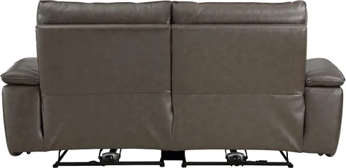 Vista 7 de Lexicon Raelynn Power - Sofá biplaza reclinable doble, color marrón oscuro