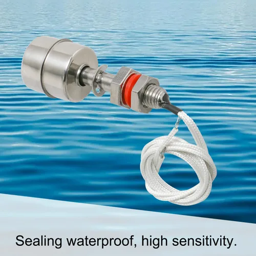 Vista 14 de Aopin Interruptor de sensor de nivel de agua de acero inoxidable, sensor de nivel de líquido, controlador de flotador de bola de plástico para bomba