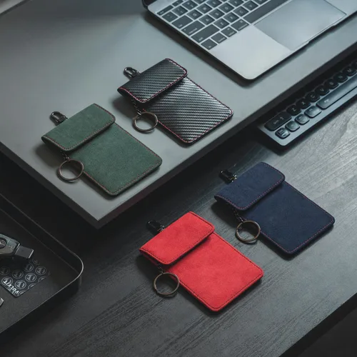 Vista 7 de VULKIT Faraday - Bolsa para llavero, bolsa de bloqueo de señal de coche con gancho y llavero RFID antirrobo Faraday protector de llavero