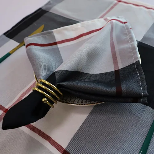Vista 4 de SASTYBALE Servilletas cuadradas de tela de 20 x 20 pulgadas, juego de 4 servilletas a cuadros suaves para cenas, bodas, fiestas y vacaciones