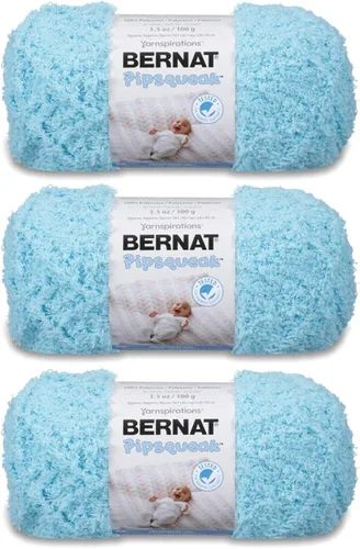 Vista 4 de Bernat Pipsqueak - Hilo para bebé, paquete de 3 unidades de 3.5 onzas (3.53 oz/3.5 onzas), poliéster, 5 voluminosos, 101 yardas, tejido/ganchillo