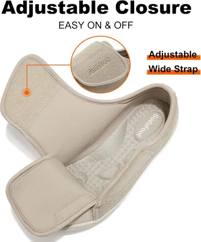 Vista 3 de Zapatos para diabéticos para mujer, fáciles de poner con ajuste ligero para edema, fascitis plantar, juanetes, artritis, neuropatía, ancho amplio