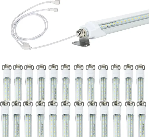 Vista 10 de Tubo de luz LED T8 de 4 pies para refrigerador, 18 W, 2520 lm, luz diurna blanca de 5000 K, luz diurna no regulable, luces LED para refrigerador o 1