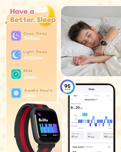 Vista 5 de Reloj inteligente para niños sin necesidad de teléfono ni aplicación, reloj de seguimiento de actividad física de 1.83" con podómetro, contador