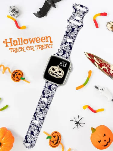 Vista 2 de Holiday Watchband Compatible with Apple Watch 38mm 40mm 41mm 42mm 44mm 45mm 49mm Women Men,Soft Silicone Cute Sport Strap for Apple Watch Ultra