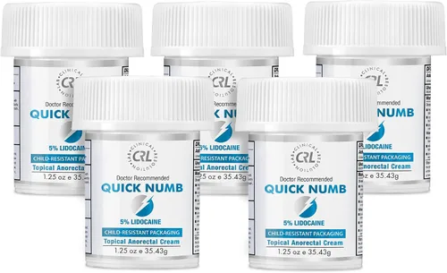 Vista 10 de Clinical Resolution Quick Numb - Crema anestésica tópica al 5% de lidocaína para aliviar el dolor rápido, picazón por quemaduras, máxima fuerza