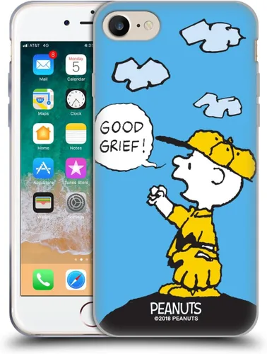 Vista 108 de Head Case Designs Funda de gel suave con licencia oficial de Peanuts Autumn Charlie Brown compatible con Apple iPhone 7 Plus/iPhone 8 Plus