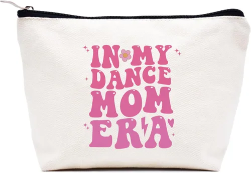 Vista 128 de LIBIHUA Bolsa de maquillaje para mujer, bolsa de cosméticos regalos para ella, bolsa de viaje femenina, Beige, 1 en mi era de Lacrosse Mom