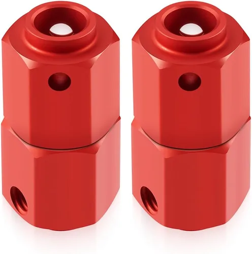 Vista 6 de RCLIONS Bujes de rueda hexagonal de 0.472 in para Trx4 1/10 RC Model Crawler Car (rojo)