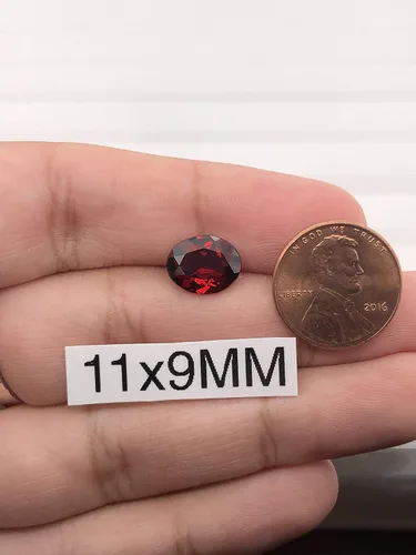 Vista 2 de Instagem Natural Mozambique Granate Oval Forma AAA Calidad de 5x3MM-16x12MM