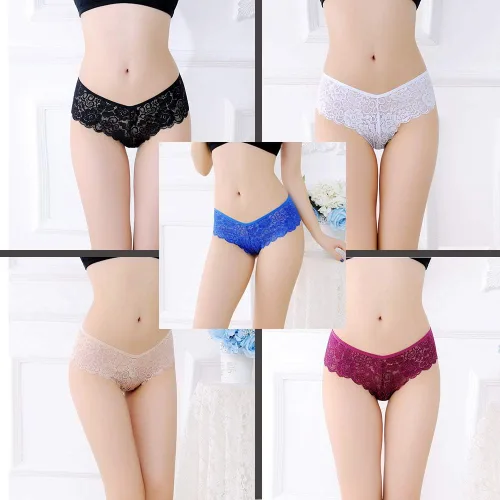 Vista 7 de Anna & Eric Tangas de encaje floral para mujer, bragas de bikini sexy lencería braga espalda T ropa