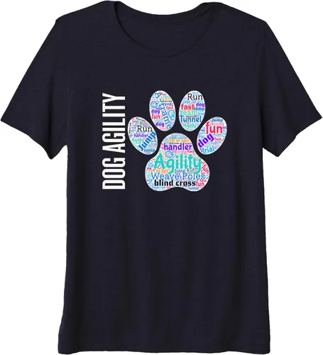 Vista 3 de Fun Dog Agility - Camisa de agilidad para perro, diseño de nube, forma de pata, Negro, S