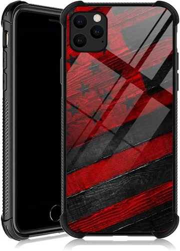 Vista 33 de DJSOK Funda para iPhone 11, Fundas para iPhone 11 con diseño de bandera de la policía estadounidense para hombres y mujeres, Funda trasera
