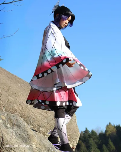 Vista 3 de Nuoqi Zentisu Tanjiro Cosplay - Disfraz de Giyuu Tomioka para adultos, disfraz de anime Shinobu para Halloween