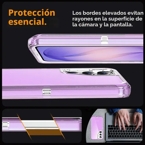 Vista 4 de AICase Funda transparente 3 en 1 para Samsung Galaxy S26, resistente protección contra caídas, cuerpo completo, a prueba de golpes, a prueba
