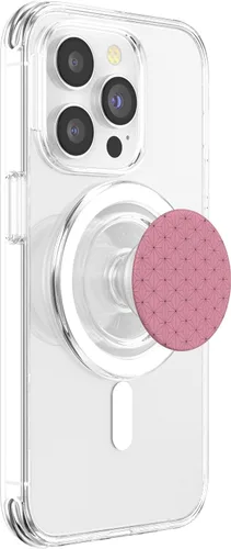 Vista 3 de Carácter de anime rosa japonés Kimono patrón Asanoha Cosplay PopSockets MagSafe PopGrip para iPhone