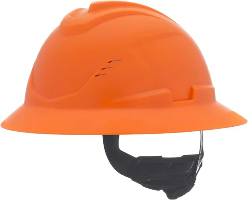 Vista 10 de MSA V-Gard C1 Casco de Ala Completa con Barrera Térmica de Enfriamiento ReflectIR y Suspensión Fas-Trac III - Utiliza Características
