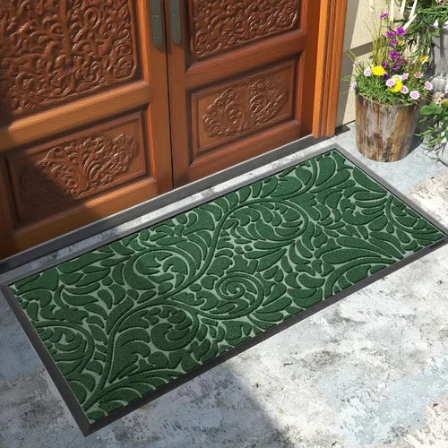 Vista 22 de Yimobra Tapete para puerta de entrada exterior, 29.5 x 17 pulgadas, impermeable, resistente, para puerta delantera, tapete antideslizante resistente