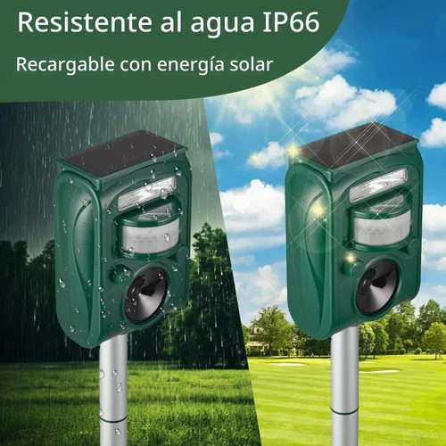 Vista 4 de Repelente de animales ultrasónico solar para gatos al aire libre