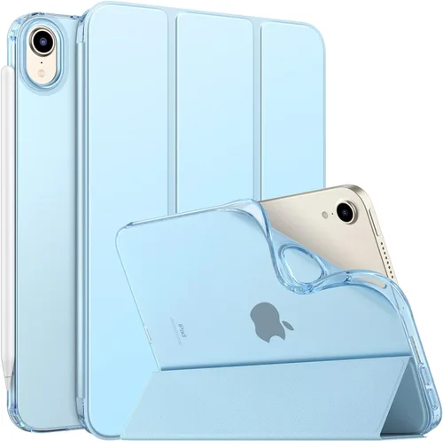 Vista 28 de MoKo Funda para el nuevo iPad mini 7 (A17 Pro) 2024, Funda para iPad mini de 6ª generación 2021 (21,08 cm), Funda para iPad mini 6, Funda trasera