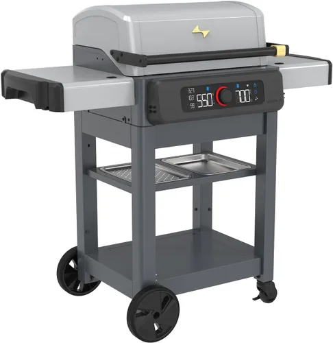 Vista 2 de Current® Model G - Parrilla eléctrica inteligente para exteriores con rango de 200-700 °F para asar, precisión digital, zonas de calor