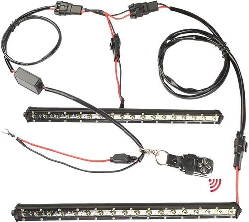 Vista 3 de Kit de arnés de cableado con control remoto inalámbrico para barra de luz LED de 12 V, soporta 1/2 cables, 4 modos