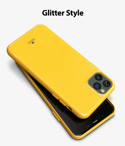 Vista 5 de GOOSPERY Pearl Jelly - Funda delgada de goma para Apple iPhone 11 Pro Max (6.5 pulgadas) (amarillo)