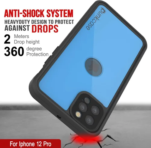 Vista 7 de Punkcase Funda impermeable diseñada para iPhone 12 Pro [serie StudStar] [ajuste delgado] [Certificado IP68] [A prueba de suciedad]