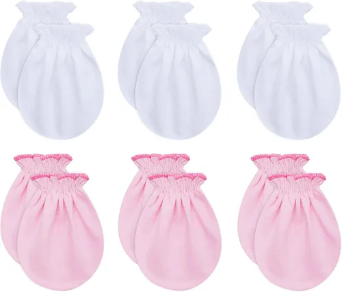 Vista 10 de RATIVE Manoplas para bebé sin arañazos, guantes suaves para recién nacidos Set de regalo de manga larga de 0.0-19.7 ft