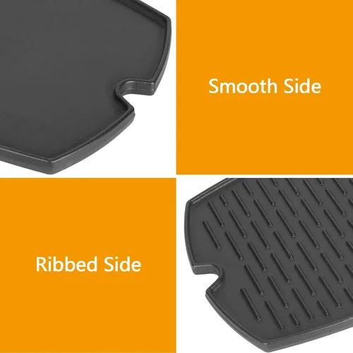 Vista 6 de 7582 Inserto de plancha de hierro fundido para parrillas Weber Q Series Q1200 Q1000 Q1400 Q100 Q120 Q140, pieza de repuesto de plancha de cocina