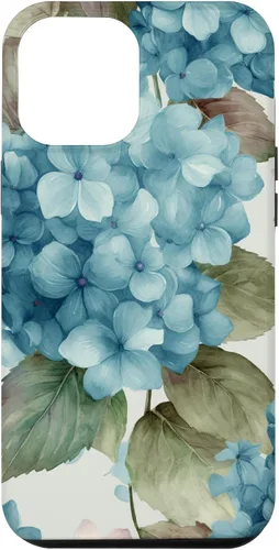 Vista 26 de Watercolor Shabby Chic Blue Hydrangeas Flower Case for iPhone 17
