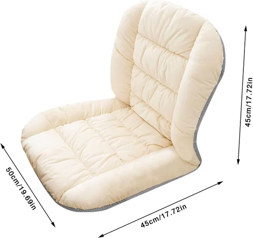 Vista 7 de Cojín para silla de escritorio con lazos, cojín antideslizante para silla Caqui
