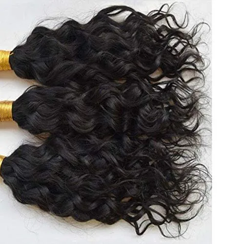 Vista 8 de Extensiones de cabello humano virgen malasio con micro bucle de onda suelta corta, micro enlace, extensiones de cabello humano natural real