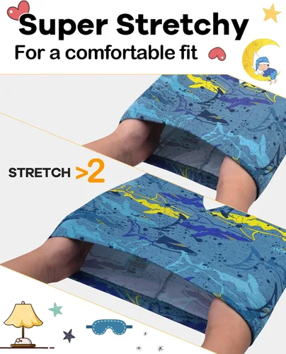 Vista 3 de Boys Pajamas 4 Pieces Long Set 100% Cotton Sleepwear Size 18 Months-12 Years