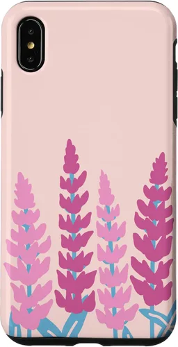 Vista 7 de iPhone 14 Lindo altramuz polyphyllus flor púrpura planta floral para mujeres caso