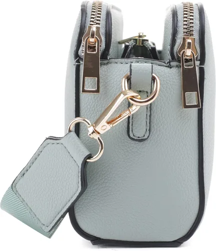 Vista 3 de EVVE Bolsa cruzada pequeña con triple cremallera para cámara con correa ancha para guitarra