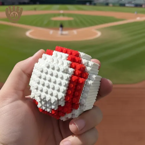 Vista 5 de Juego de bloques de construcción 3D de béisbol, pelota y murciélago, juguete educativo, perfecto para edades de 14, 15, 16 años en adelante