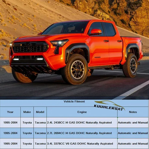 Vista 2 de Tacoma - Radiador CU1778, ventilador eléctrico de aluminio compatible con Toyota Tacoma 1995-2004 2.4L 2.7L L4 3.4L V6, radiadores de refrigeración