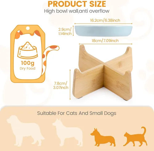 Vista 4 de PETTOM Slow Feeder Cat Bowl
