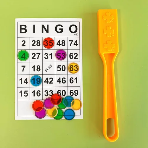 Vista 4 de SEETOOOGAMES 300 fichas magnéticas de bingo solamente mezcladas