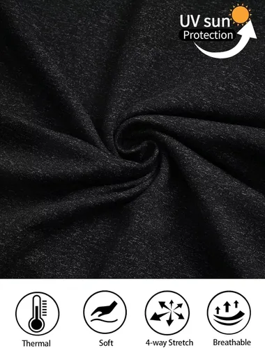 Vista 4 de MARAMI Sudadera de manga larga con forro polar UPF50+ para hombre, con cremallera de un cuarto, sudadera de golf