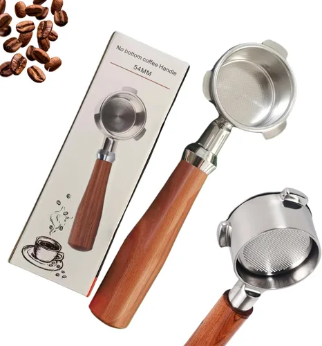 Vista 7 de Portafiltro Espresso 51mm con doble salida Compatible con Delonghi Dedica EC680 y EC685 así como modelos de cafetera SMEG y EUPA - Incluye cesta