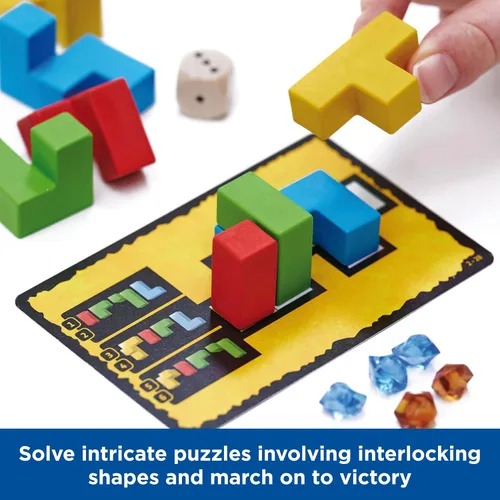 Vista 5 de Ubongo 3D Juego de rompecabezas geométrico con bloques tridimensionales Juego divertido para la familia Altamente rejugable Componentes