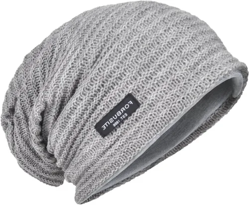 Vista 22 de Gorro de punto holgado con calavera de gran tamaño para hombre tipo skullcap