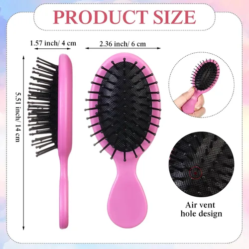 Vista 2 de FoldTier 72 piezas de mini cepillos desenredantes para el cabello, cepillo desenredante de viaje a granel, cerdas suaves, cepillo pequeño húmedo