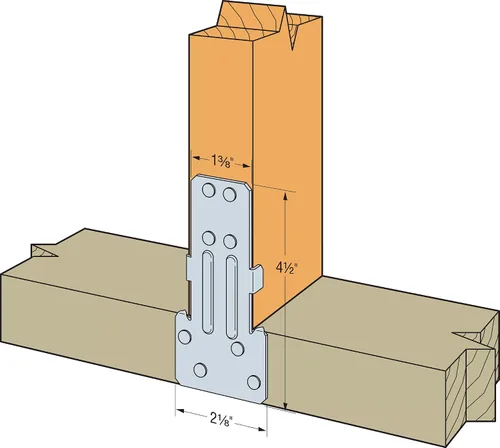 Vista 2 de Simpson Strong-Tie RSP4 RSP 4-1/2 in. Galvanized Reversible Stud-Plate Tie