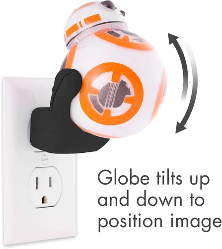 Vista 5 de Projectables BB-8 Star Wars Luz nocturna LED, proyector enchufable, sensor de atardecer a amanecer, edición de coleccionista, Disney, imagen