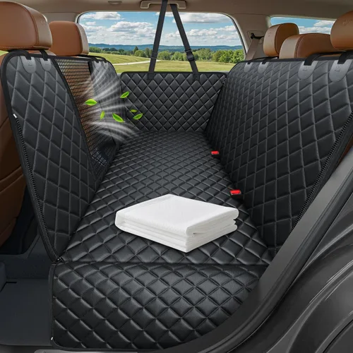 Vista 22 de URPOWER Funda de asiento para perro, hamaca 100% impermeable, 600D, resistente, a prueba de arañazos, antideslizante, duradera, suave